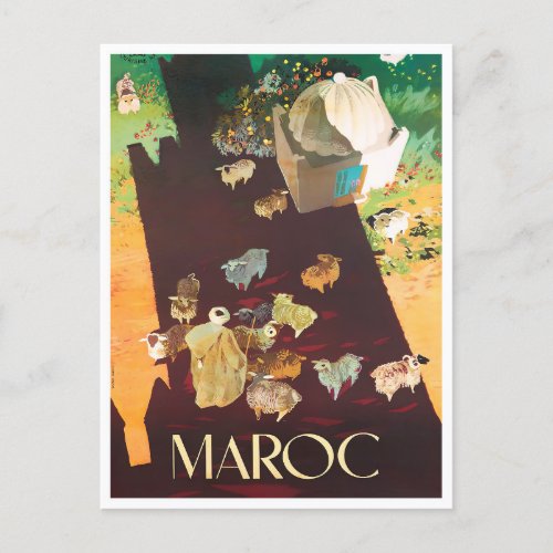 Morocco vintage travel postcard