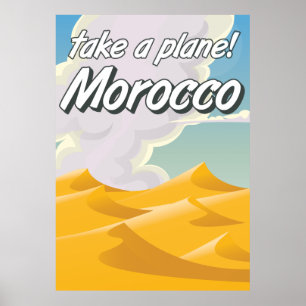 Morocco vintage travel poster