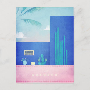 Morocco Vintage Travel Poster - Art Postcard