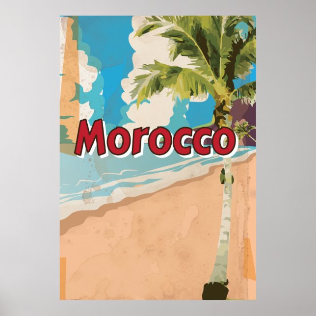 Morocco Vintage vacation Poster (Front)