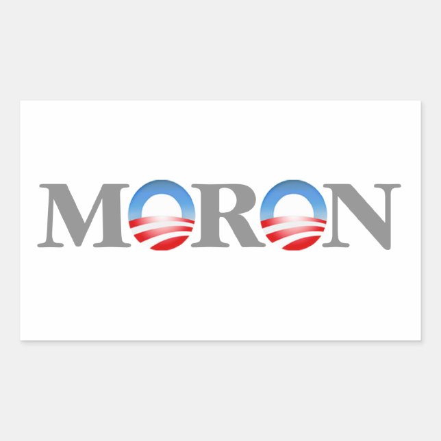 Moron Rectangular Sticker (Front)