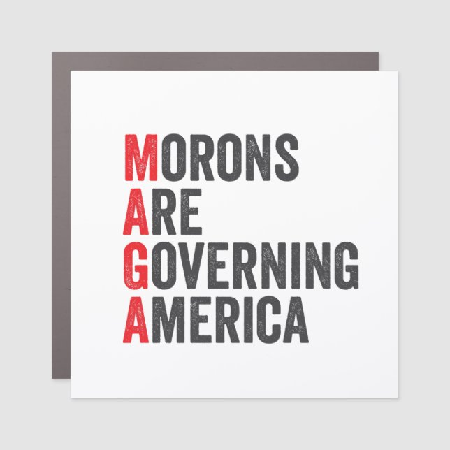 Morons Are Governing America 4th of July  Car Magnet (Front)