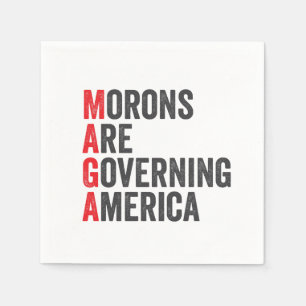 Morons Are Governing America 4th of July Napkins