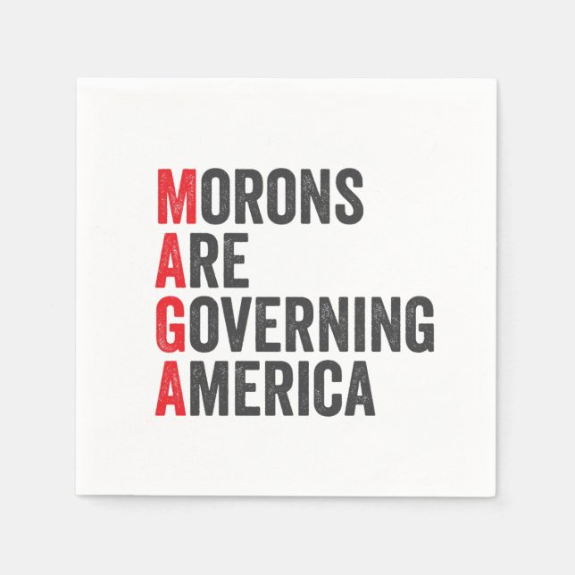 Morons Are Governing America 4th of July  Napkins (Front)