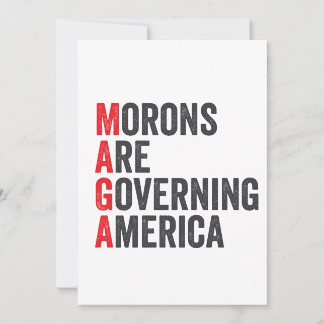 Morons Are Governing America 4th of July  Save The Date (Front)