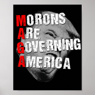 Morons Are Governing America Funny Trump 2025 Poster