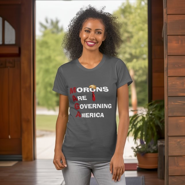 Morons Are Governing America Political Gray T-Shirt (Creator Uploaded)