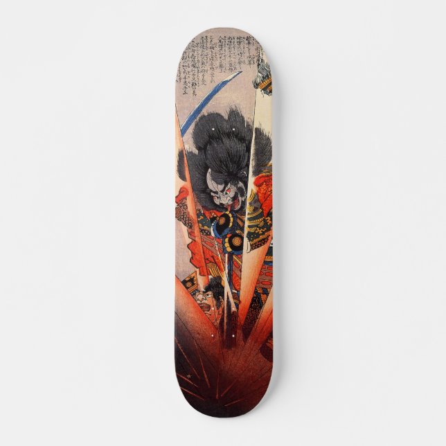 Morozumi Bungo-no-kami Masakiyo Kuniyoshi samurai Skateboard (Front)