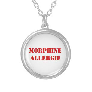 MORPHINE ALLERGIE SILVER PLATED NECKLACE