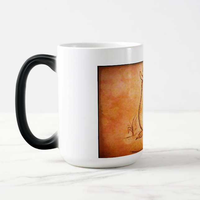 Morphine Mug : Rabbit in desert for animal lovers (Left)