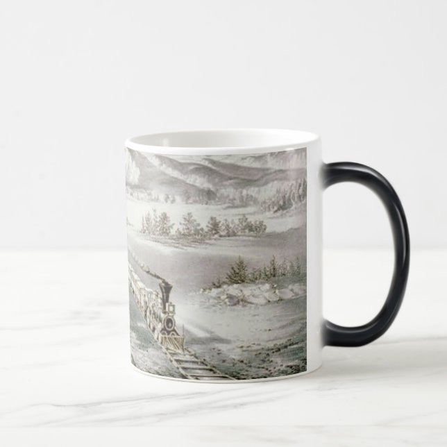 Morphing Vintage Train Mug (Right)