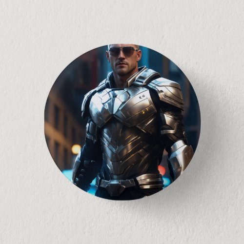 MorphMaster _ Shape_Shifting Superhero Art Print Button