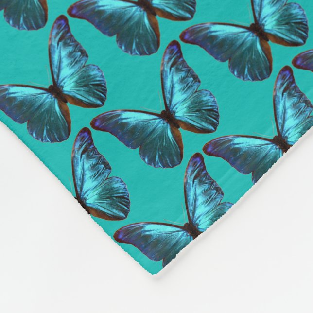 Morpho Blue Butterfly Blanket (Corner)