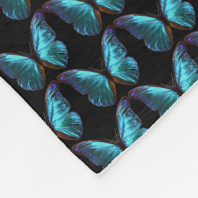 Morpho Blue Butterfly Blanket (Corner)