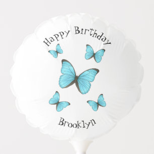 Morpho butterflies cartoon illustration  balloon