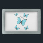 Morpho butterflies cartoon illustration belt buckle<br><div class="desc">Morpho butterflies cartoon illustration</div>