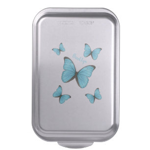 Morpho butterflies cartoon illustration cake pan