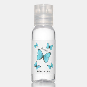 Morpho butterflies cartoon illustration hand sanitizer