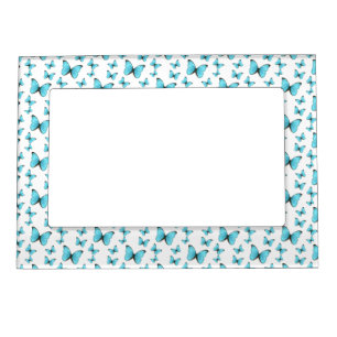 Morpho butterflies cartoon illustration magnetic frame