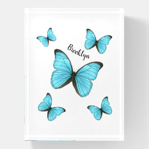 Morpho butterflies cartoon illustration  paperweight