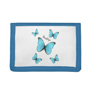 Morpho butterflies cartoon trifold wallet