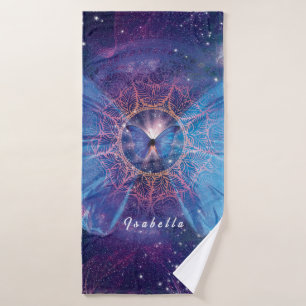 Morpho butterfly / Galaxy Mandala  Paper Coaster Bath Towel