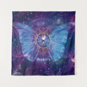 Morpho butterfly / Galaxy Mandala Tapestry