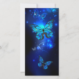 Morpho Butterfly in the Dark Background