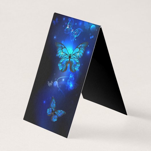 Morpho Butterfly in the Dark Background (Front)