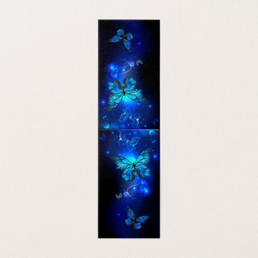 Morpho Butterfly in the Dark Background (Outside Unfolded)