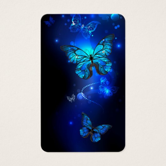 Morpho Butterfly in the Dark Background (Front)