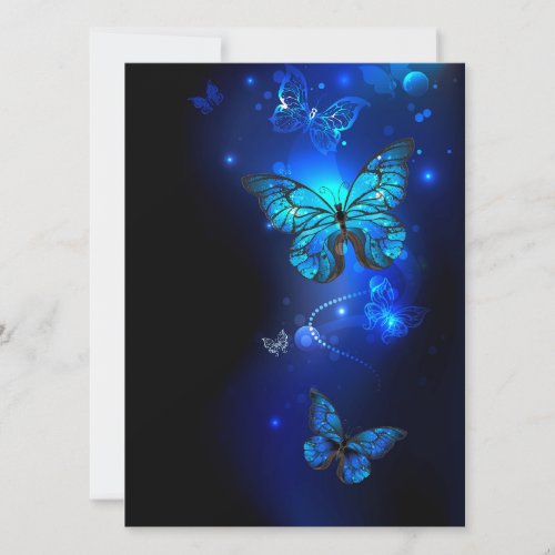 Morpho Butterfly in the Dark Background Announcement