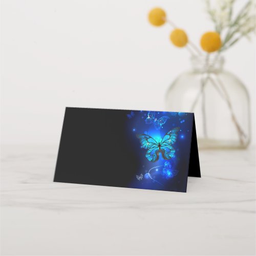 Morpho Butterfly in the Dark Background Appointment Card