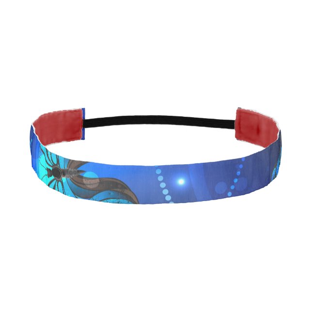 Morpho Butterfly in the Dark Background Athletic Headband (Front)