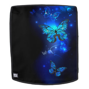 Morpho Butterfly in the Dark Background Backpack