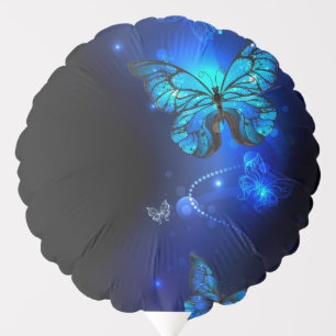 Morpho Butterfly in the Dark Background Balloon
