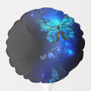 Morpho Butterfly in the Dark Background Balloon