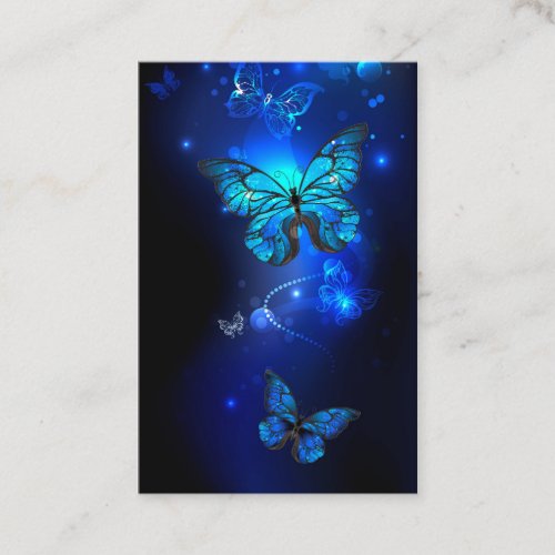 Morpho Butterfly in the Dark Background Business Card