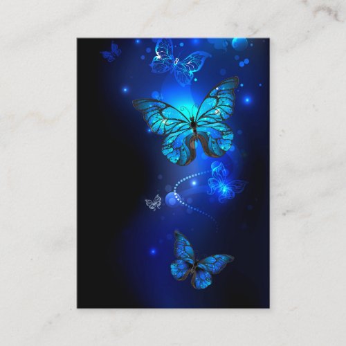 Morpho Butterfly in the Dark Background Calling Card