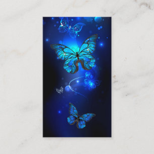 Morpho Butterfly in the Dark Background Calling Card