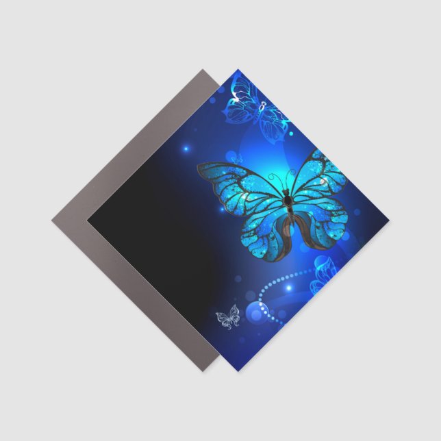 Morpho Butterfly in the Dark Background Car Magnet (Front)