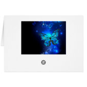 Morpho Butterfly in the Dark Background Cards (Back Horizontal)