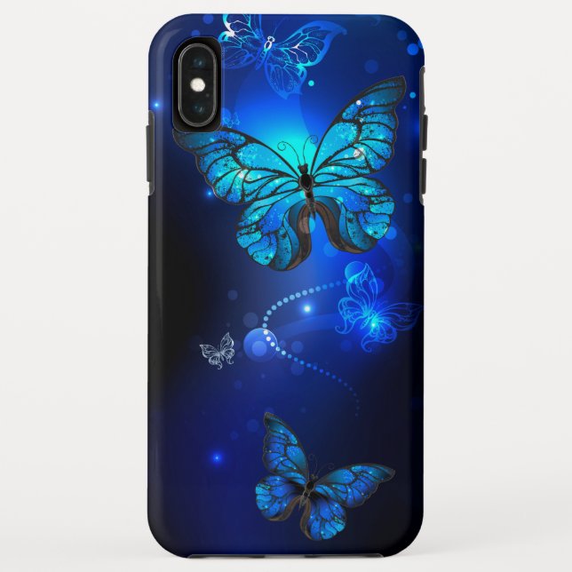 Morpho Butterfly in the Dark Background Case-Mate iPhone Case (Back)