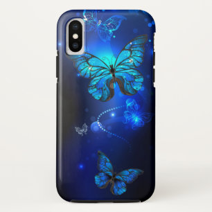 Morpho Butterfly in the Dark Background iPhone XS Case