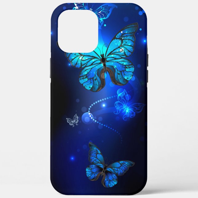 Morpho Butterfly in the Dark Background Case-Mate iPhone Case (Back)