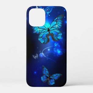 Morpho Butterfly in the Dark Background iPhone 12 Mini Case