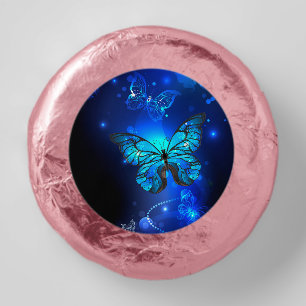 Morpho Butterfly in the Dark Background Dipped Oreo Cookie Favors