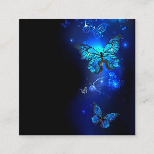 Morpho Butterfly in the Dark Background Enclosure Card