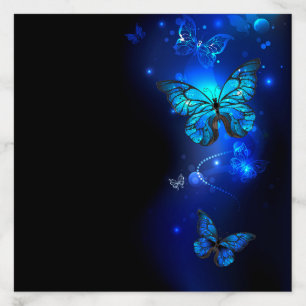 Morpho Butterfly in the Dark Background Envelope Liner