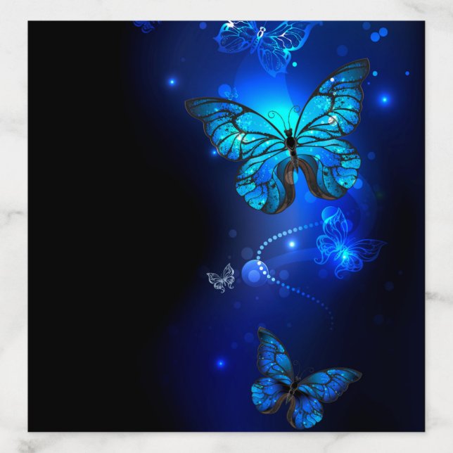 Morpho Butterfly in the Dark Background Envelope Liner (Design)